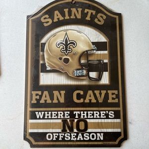 Saints Wooden NFL team plaque